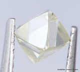 H Flawless Clean White 0.51 Carat Rough Diamond Natural, Genuine Diamond Uncut