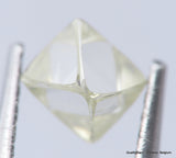 H Flawless Clean White 0.51 Carat Rough Diamond Natural, Genuine Diamond Uncut