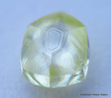 Fancy Yellow Clean Diamond Amazing Hexagons On Its Surfaces