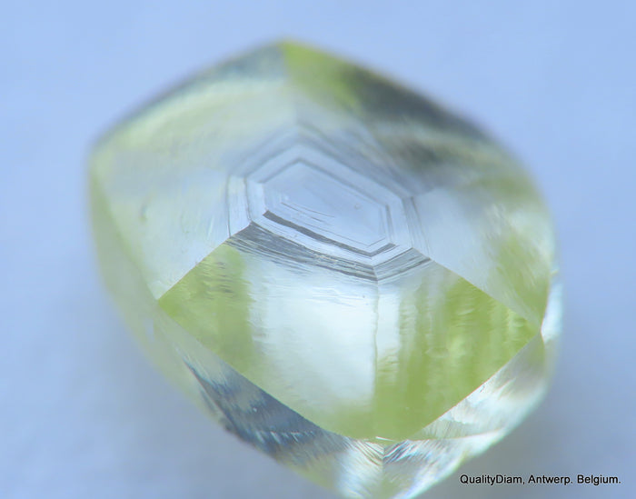 Fancy Yellow Clean Diamond Amazing Hexagons On Its Surfaces