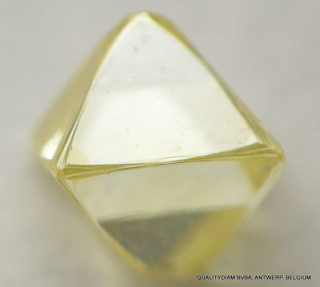 Intense Fancy Yellow 0.64 CARAT SI1 Rare Uncut Diamond in Octa Shape