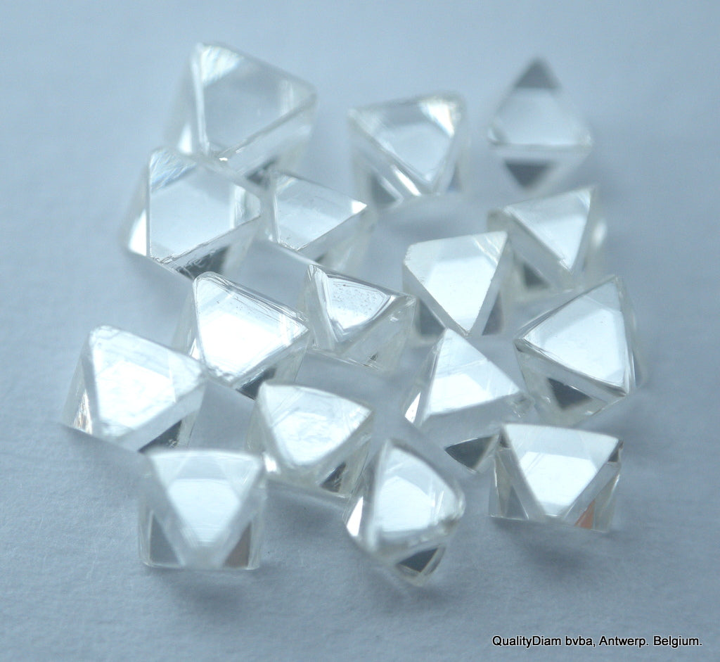 0.92 carat Exceptional White High Quality Octahedron Shape Natural Diamonds