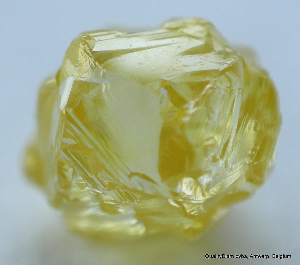 0.42 Carat Intense Fancy Near Vivid Yellow Genuine Diamond Out From Diamond Mine