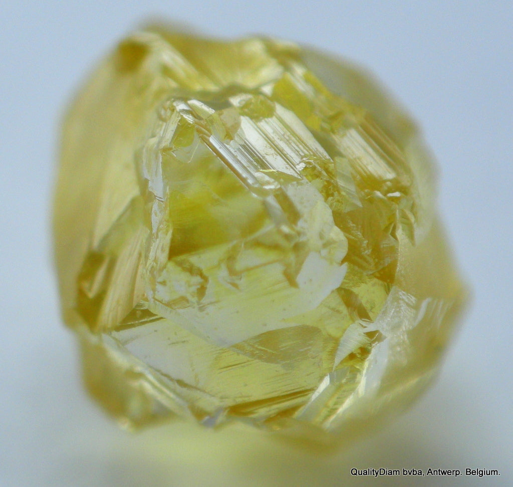 0.48 Carat Vivid Fancy Yellow Rare, High Value Diamond Out From A Diamond Mine
