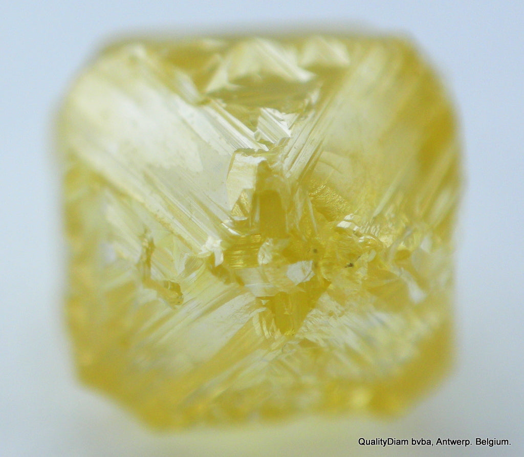 Vivid Fancy Yellow Natural Diamond Out From A Diamond Mine. 0.72 Carat Gemstone