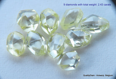 10.24 carats beautiful collection of natural uncut diamonds out from diamond mines