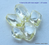 10.24 carats beautiful collection of natural uncut diamonds out from diamond mines