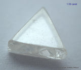 2.97 Carats G SI2 beautiful pair of triangle shape natural uncut diamonds rough