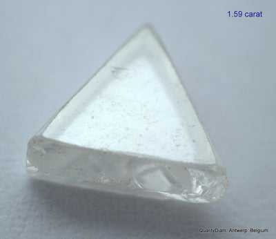 2.97 Carats G SI2 beautiful pair of triangle shape natural uncut diamonds rough