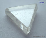 2.97 Carats G SI2 beautiful pair of triangle shape natural uncut diamonds rough