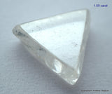 2.97 Carats G SI2 beautiful pair of triangle shape natural uncut diamonds rough