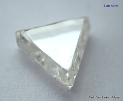 2.97 Carats G SI2 beautiful pair of triangle shape natural uncut diamonds rough