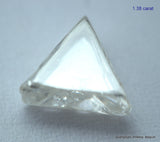 2.97 Carats G SI2 beautiful pair of triangle shape natural uncut diamonds rough