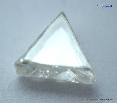 2.97 Carats G SI2 beautiful pair of triangle shape natural uncut diamonds rough