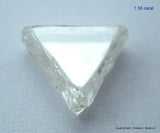 2.97 Carats G SI2 beautiful pair of triangle shape natural uncut diamonds rough