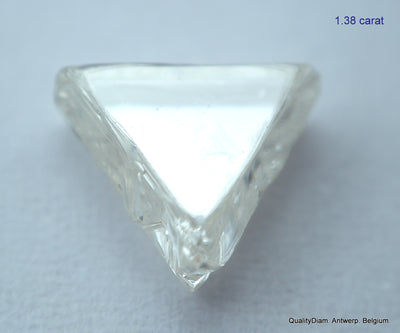 2.97 Carats G SI2 beautiful pair of triangle shape natural uncut diamonds rough