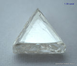 2.97 Carats G SI2 beautiful pair of triangle shape natural uncut diamonds rough