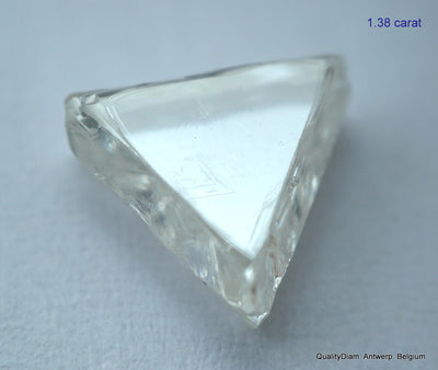 2.97 Carats G SI2 beautiful pair of triangle shape natural uncut diamonds rough