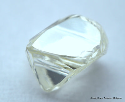 1.85 carat pair of natural uncut diamonds rough, out from diamond mine