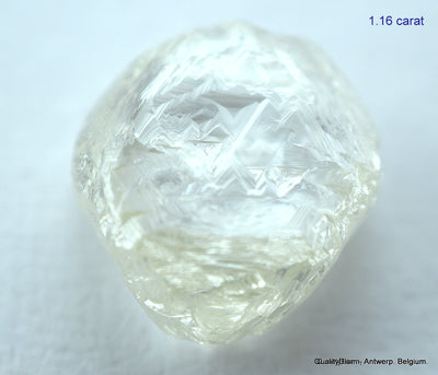 2.33 carats H VVS2 pair of natural uncut diamonds rough out from diamond mine