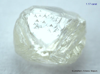 2.33 carats H VVS2 pair of natural uncut diamonds rough out from diamond mine