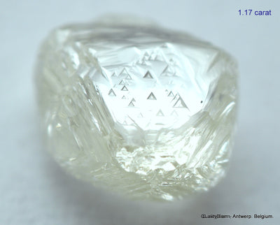 2.33 carats H VVS2 pair of natural uncut diamonds rough out from diamond mine