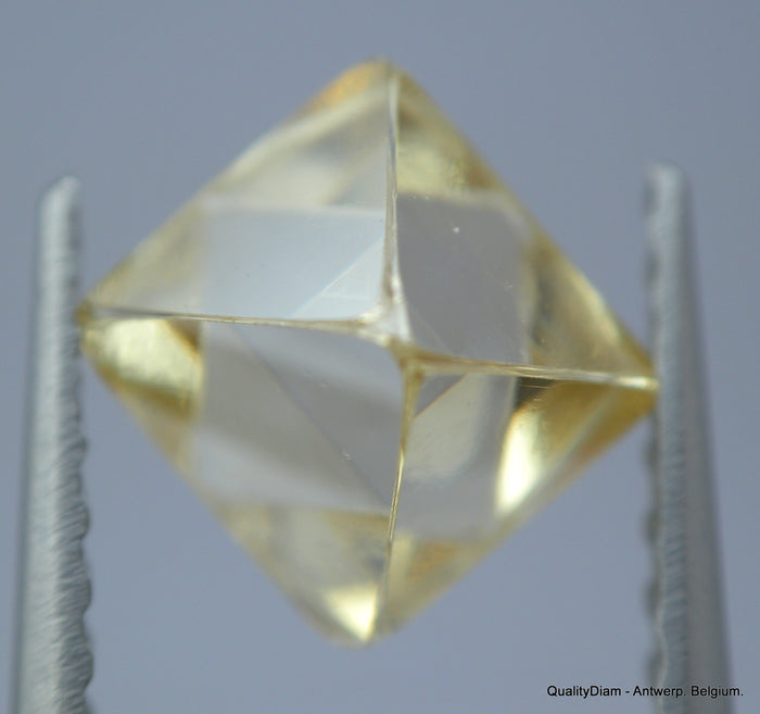 1.21 carat light fancy / warm champagne rare color natural diamond uncut diamond
