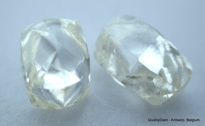 2.40 Carats I VS1 beautiful pair of natural uncut diamonds rough diamonds