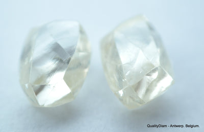 2.25 CARATS I VS1 BEAUTIFUL PAIR OF NATURAL UNCUT DIAMONDS ROUGH DIAMONDS