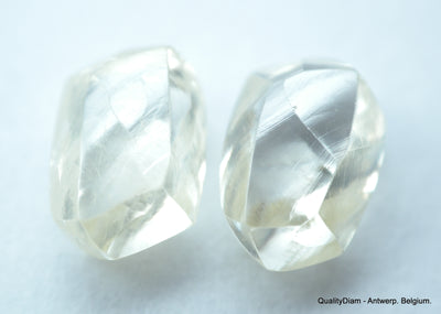 2.25 CARATS I VS1 BEAUTIFUL PAIR OF NATURAL UNCUT DIAMONDS ROUGH DIAMONDS
