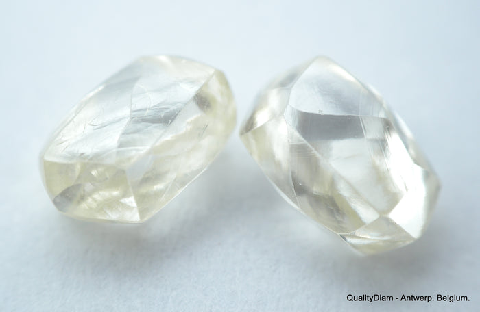 2.25 CARATS I VS1 BEAUTIFUL PAIR OF NATURAL UNCUT DIAMONDS ROUGH DIAMONDS