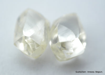2.25 CARATS I VS1 BEAUTIFUL PAIR OF NATURAL UNCUT DIAMONDS ROUGH DIAMONDS