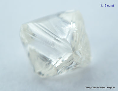 2.23 carats G VVS1 pair of natural uncut diamonds rough out from diamond mine