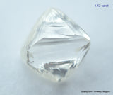 2.23 carats G VVS1 pair of natural uncut diamonds rough out from diamond mine