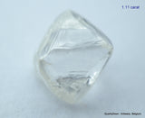 2.23 carats G VVS1 pair of natural uncut diamonds rough out from diamond mine