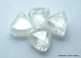 4.29 CARATS G VVS2 BEAUTIFUL SET OF TRIANGLE SHAPE NATURAL UNCUT DIAMONDS ROUGH