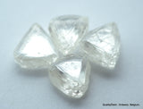 4.29 CARATS G VVS2 BEAUTIFUL SET OF TRIANGLE SHAPE NATURAL UNCUT DIAMONDS ROUGH