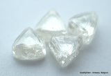 4.29 CARATS G VVS2 BEAUTIFUL SET OF TRIANGLE SHAPE NATURAL UNCUT DIAMONDS ROUGH
