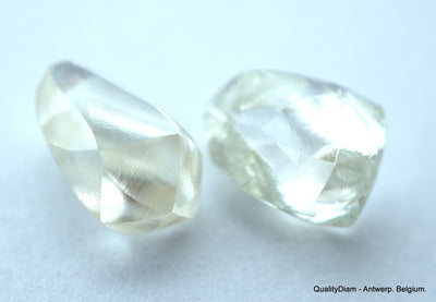 2.19 CARATS H VS1 FINE PAIR OF NATURAL UNCUT DIAMONDS ROUGH DIAMONDS