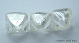 3.25 CARATS RARE WHITE PAIR OF NATURAL UNCUT DIAMONDS ROUGH OUT DIAMOND MINE