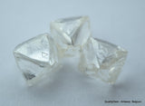 3.25 CARATS RARE WHITE PAIR OF NATURAL UNCUT DIAMONDS ROUGH OUT DIAMOND MINE