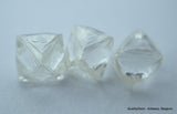 3.25 CARATS RARE WHITE PAIR OF NATURAL UNCUT DIAMONDS ROUGH OUT DIAMOND MINE