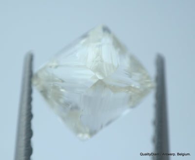 3.25 CARATS RARE WHITE PAIR OF NATURAL UNCUT DIAMONDS ROUGH OUT DIAMOND MINE