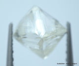 3.25 CARATS RARE WHITE PAIR OF NATURAL UNCUT DIAMONDS ROUGH OUT DIAMOND MINE