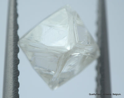 3.25 CARATS RARE WHITE PAIR OF NATURAL UNCUT DIAMONDS ROUGH OUT DIAMOND MINE