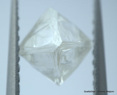 3.25 CARATS RARE WHITE PAIR OF NATURAL UNCUT DIAMONDS ROUGH OUT DIAMOND MINE