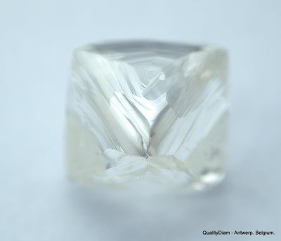 3.25 CARATS RARE WHITE PAIR OF NATURAL UNCUT DIAMONDS ROUGH OUT DIAMOND MINE