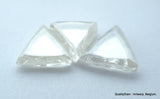 3.14 CARATS TRIANGLE SHAPE NATURAL UNCUT DIAMONDS ROUGH DIAMONDS SET OF 3