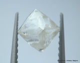 2.11 carats G VVS1 pair of natural uncut diamonds rough out from diamond mine