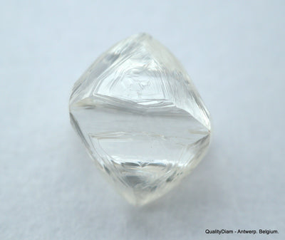 2.11 carats G VVS1 pair of natural uncut diamonds rough out from diamond mine